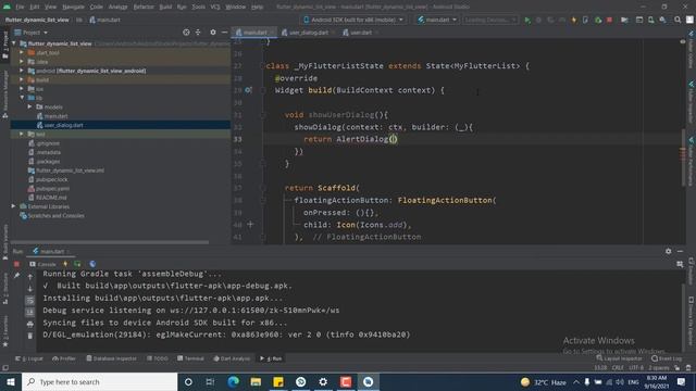 HOW to CREATE a DYNAMIC LIST in FLUTTER