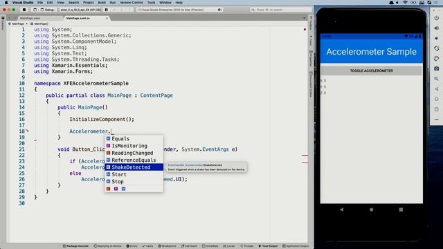 Detect Shake and Device Movement with Accelerometer in Xamarin.Essentials смотреть онлайн