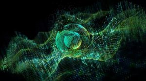 Красивая композиция, сделанная из частиц ?