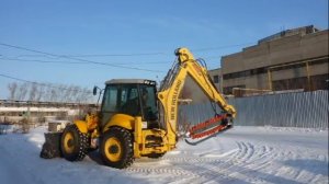Баровая установка на стреле экскаватора-погрузчика