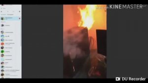 У школьника загорелся комп