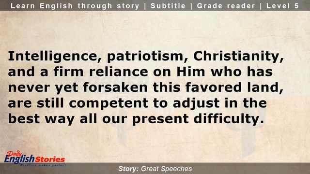 Great Speeches | Learn English through story level 5 | Subtitles смотреть онлайн