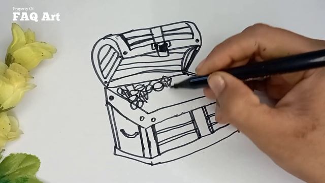 Drawing And Coloring A Treasure Box | Рисование И Раскрашивание Шкатулки С Сокровищами смотреть онлайн