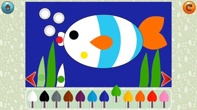 Раскрашиваем животных и рыб смотреть онлайн