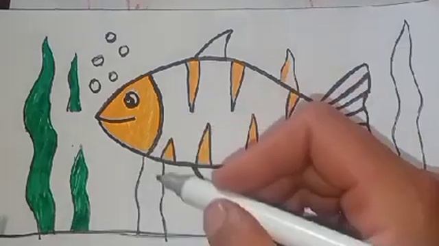 Как нарисовать рыбку для детей/How to Draw a Fish for Kids