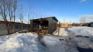 За Два дня обшили ГАРАЖ. #гараж #забор#металлоконструкция #дача