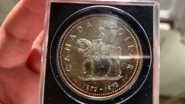 Серебраяная Монета, Канада, 1 доллар 1973г смотреть онлайн