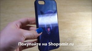 Чехол для телефона "Черный волк" с 3D эффектом на Iphone 5/5s