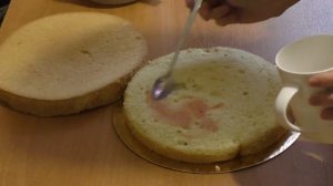 Бисквитный торт с меренгой/Sponge cake with meringue