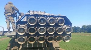 Боевая работа расчетов РСЗО Ураган