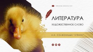 А.И. Солженицын "Утёнок"