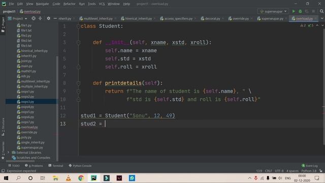 Operator Overloading in Python | Python Tutorials for Beginners in Hindi | Part-71 | #Python