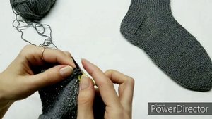 МК носки на двух спицах, простые носки спицами, как связать носки на двух спицах, простые носки