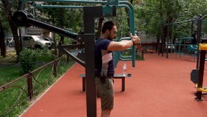 Уличный тренажер "ВегаГрупп" с переменной нагрузкой "Сведение рук стоя" ТР062.018