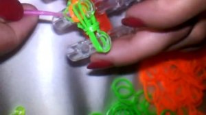 Плетение браслета "Хамелеон"двойной из резинок.Weave Bracelet "Chameleon" double of gum.