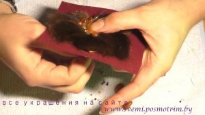 Мастер класс Зимняя брошь-цветок.  Создаем брошь с мехом и бусинами своими руками