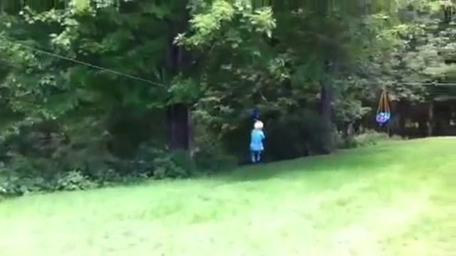 3 Year Old Kids on a Zip Line смотреть онлайн