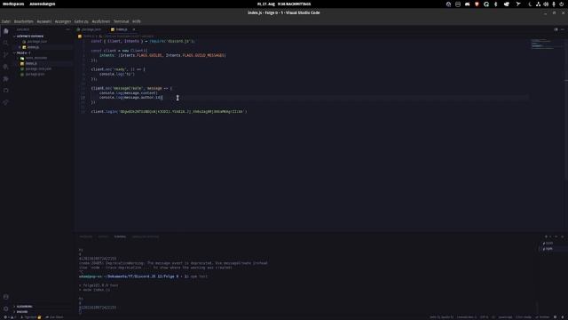 Discord.JS - Botaccount und erste Slashcommands - Folge 1 2021