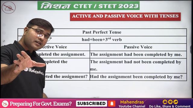 Mission CTET/STET 2023 | English Language | Active and Passive Voice | Mahendras смотреть онлайн