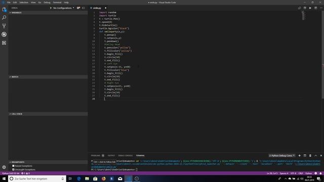 Python3 - turtle - Random Smiley Drawing - Tutorial смотреть онлайн