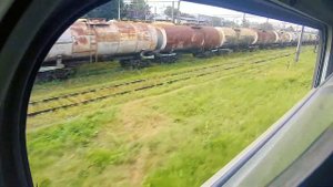 Железнодорожное путешествие Львов Лавочное из окна поезда, начало подъема в горы Карпаты