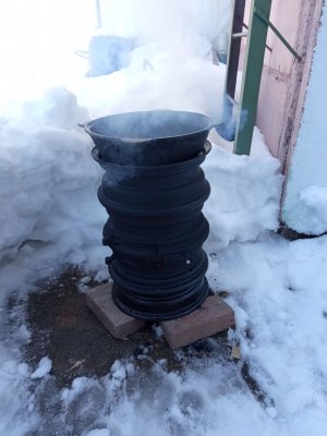 Печь для казана самоделка.