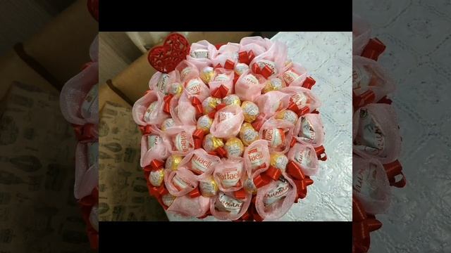 сладкий букет из конфет Рафаэлло ?подарок на день рождения) сладкий букет из конфет Рафаэлло)