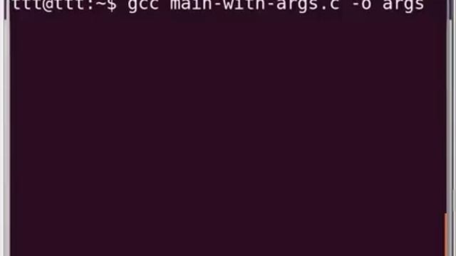 Command line arguments in C - English