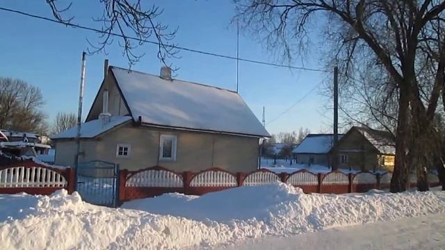 Щучин. Гуляю вокруг озера. Зима. Мороз. смотреть онлайн