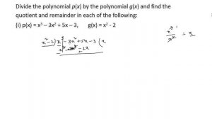 Divide x3-3x2+5x-3 by x2-2. Find the Quotient and remainder.