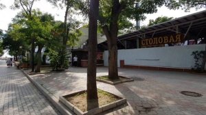 Крым. Евпатория. Лето в Октябре. Парк развлечений Авангард. Пляж и кафе Mario Park.