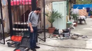 Распашные ворота гармошка