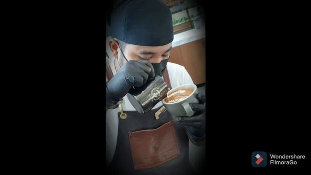 latte art dog face смотреть онлайн