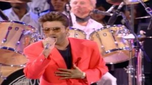 Queen & George Michael - Somebody To Love - live wembly [720p]