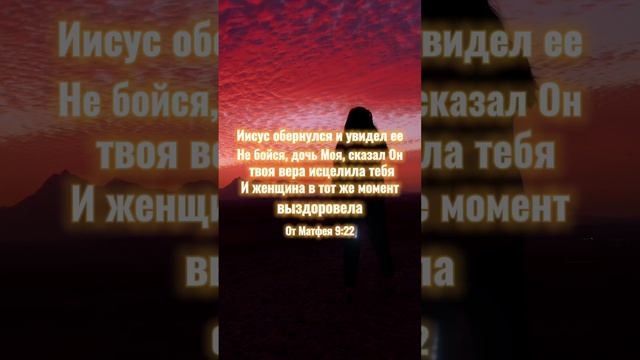 🏥🕊️ От Матфея 9:22  Иисус обернулся и увидел ее. Не бойся, дочь Моя, сказал Он, твоя вера исцелила