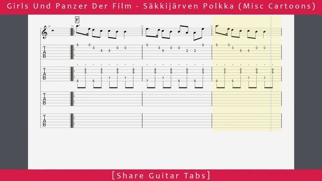 [Share Guitar Tabs] Girls Und Panzer Der Film - Säkkijärven Polkka (Misc Cartoons) HD 1080p смотреть онлайн