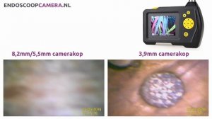 Endocam V100R Video Endoscoop - 8,2mm/5,5mm vergelijking met 3,9mm camerakop