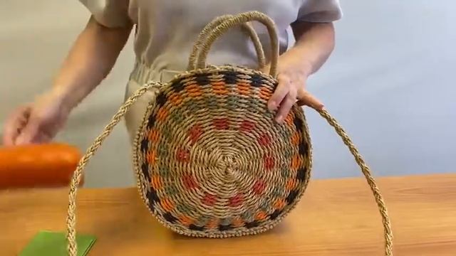 Сумки оптом 2020–Круглая плетеная сумка из соломы 260SS06201 смотреть онлайн