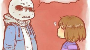 Undertale comic = Sans & Frisk with Knock knock