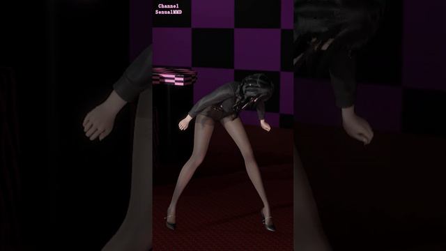 MMD Catgirl Long-legs Black Stocking sexy Dance. By 热爱105度的你。性感猫娘大长腿黑丝诱惑热舞