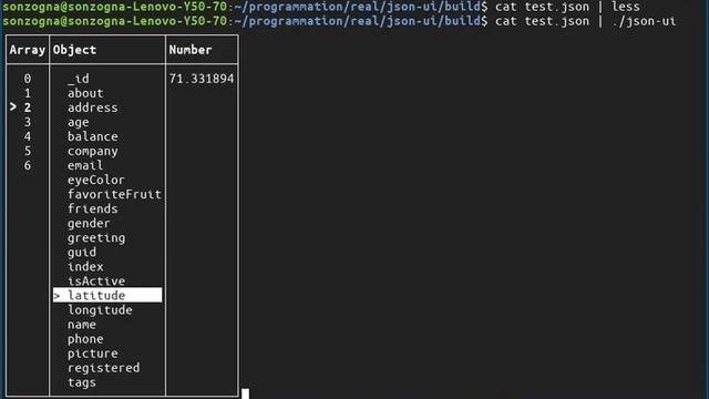 JSON explorer : FTXUI  nlohman::json