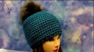ЗИМНЯЯ, ТЕПЛАЯ ШАПОЧКА КРЮЧКОМ.  Шапка для начинающих, подробное видео. (720p).mp4