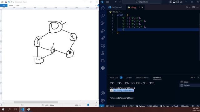 Depth First Search Algorithm in Python in Bangla !!!! python tutorial in বাংলা॥ DFS in bangla||