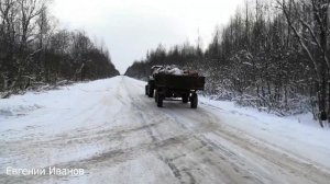 Заготовка дров в деревне для любимой тёщи