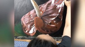 PAINTING AN ANTHURIUM IN ACRYLICS | TIME-LAPSE | Art Talk