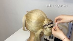 Красивые прически пошагово. Вечерняя прическа 2020. Пучок