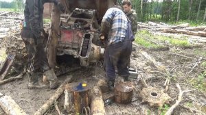 Ремонт БОРТОВОЙ трелевочника ТЛТ-100 в полевых условиях. Часть 2