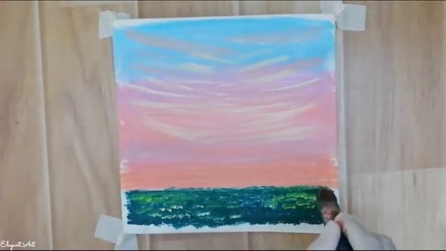 Palm Trees / Relaxing View Landscape / Acrylic Painting on Canvas #09 смотреть онлайн