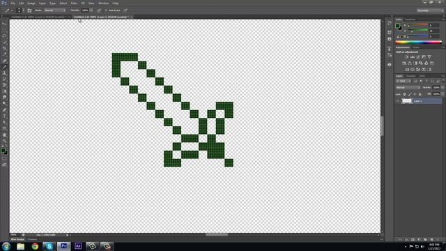 Make A COOL Minecraft Sword In Photoshop CS6