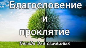 Благословение и проклятие. Г.С.Ефремов. Беседа для семейных.Проповедь МСЦ ЕХБ